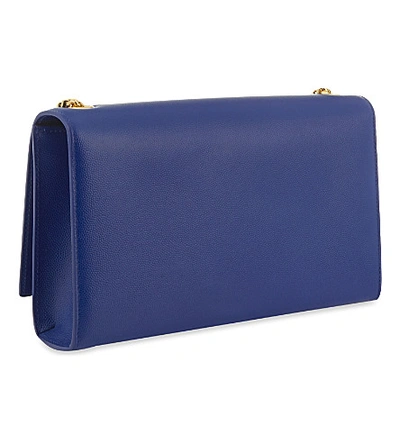 Shop Saint Laurent Monogram Medium Leather Shoulder Bag In Outremer Blue