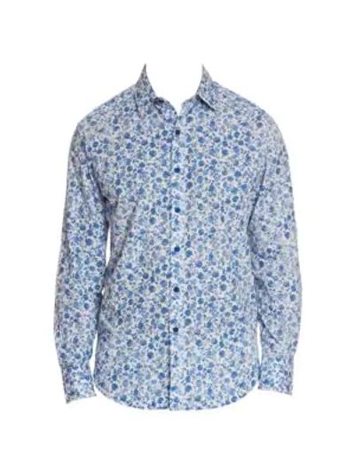 Shop Robert Graham Edeweiss Printed Sport Shirt In White