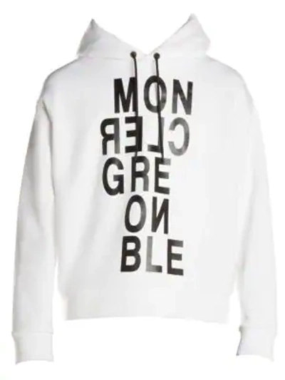 Shop Moncler Letter Graphic Hoodie In White