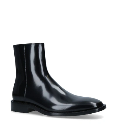 Shop Balenciaga Leather Ankle Boots