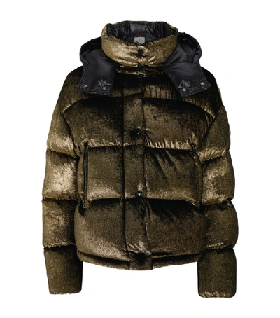 Shop Moncler Caille Metallic Padded Jacket