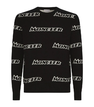 Shop Moncler Wool Logo Sweater