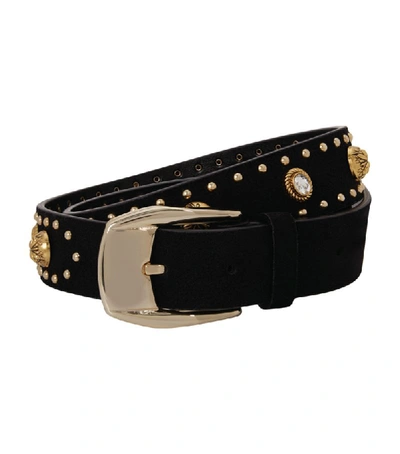 Shop Sandro Crystal-embellished Leather Belt