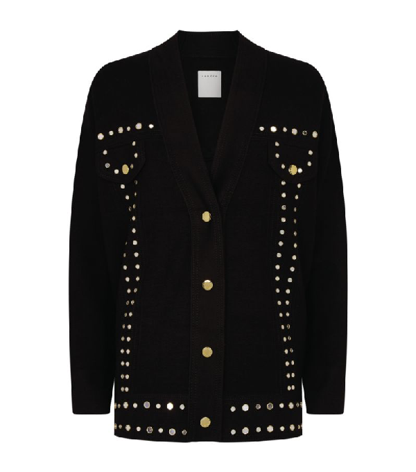 black embellished cardigan