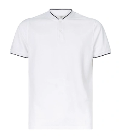 Shop Sandro Cotton Contrast Polo Shirt
