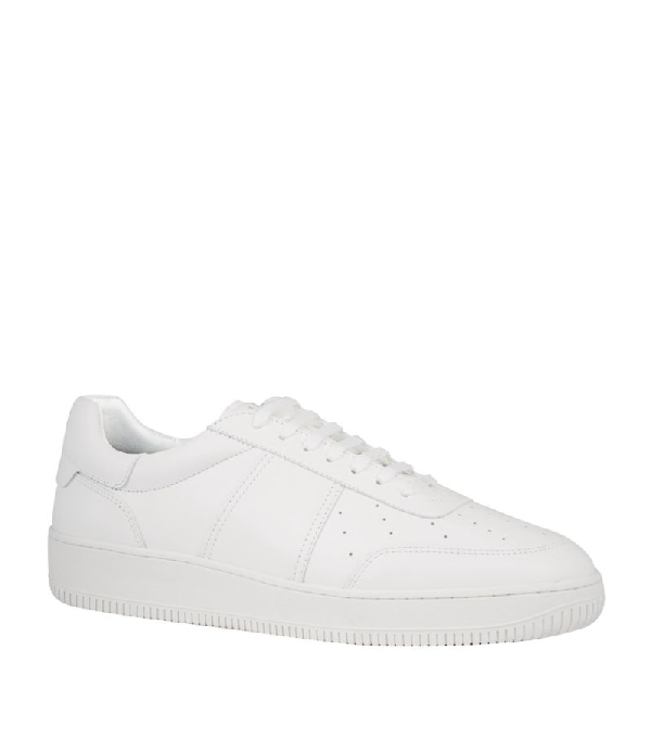 plain white leather trainers