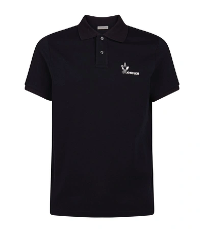 Shop Moncler Logo Polo Shirt