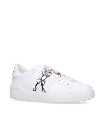 Shop Valentino X Undercover Leather Rockstar Sneakers