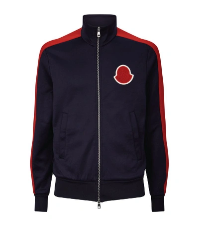 Shop Moncler Stripe Sleeve Zip-up Cardigan