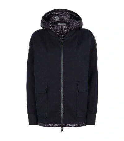 Shop Moncler Laqué-lined Zip-up Hoodie