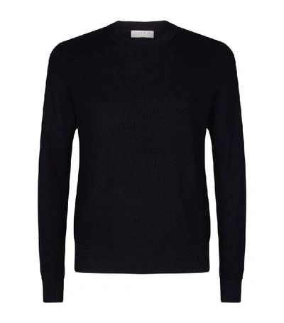 Shop Sandro Crew Neck Sweater In Blue