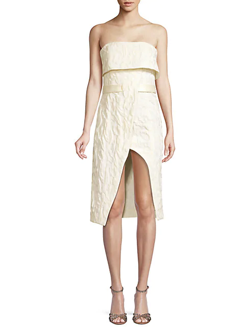 white wrap tie dress