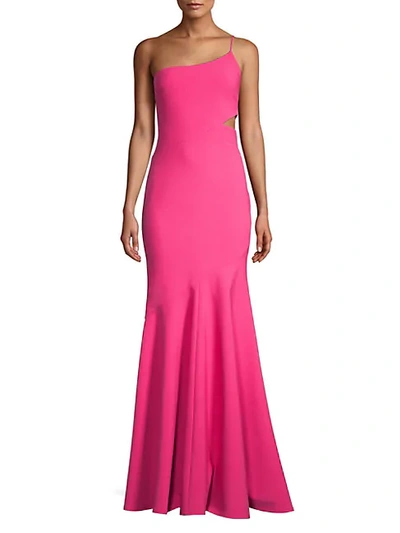Shop Likely Josephine One-shoulder Gown In Fuchsia