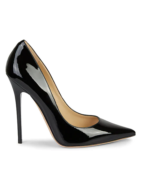 Jimmy Choo Anouk 120 Patent Leather Pump In Black | ModeSens