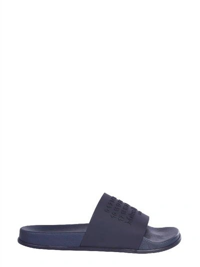 Shop Maison Margiela Slide Sandals In Blu
