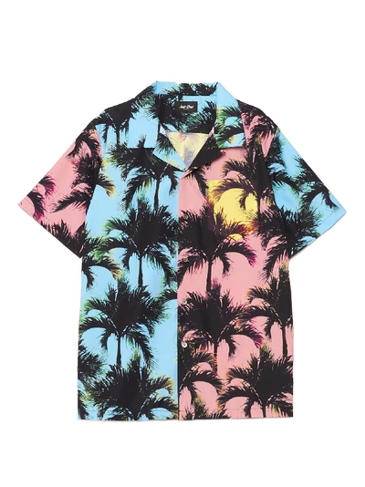 Shop Just Don Palm Print Shirt In Multicolor