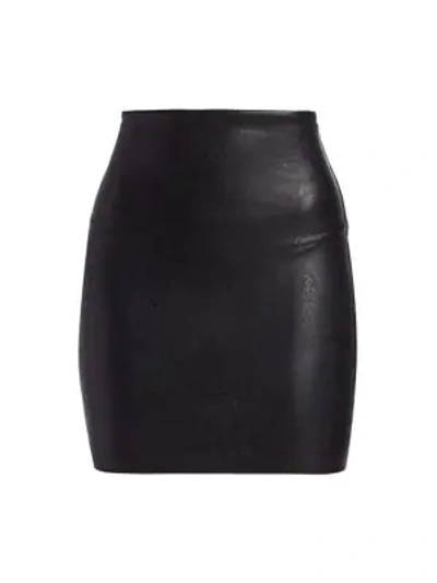 Shop Commando Perfect Faux Leather Mini Skirt In Black