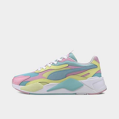 Shop Puma Unisex Rs-x³ Plastic Casual Shoes In Pink/blue