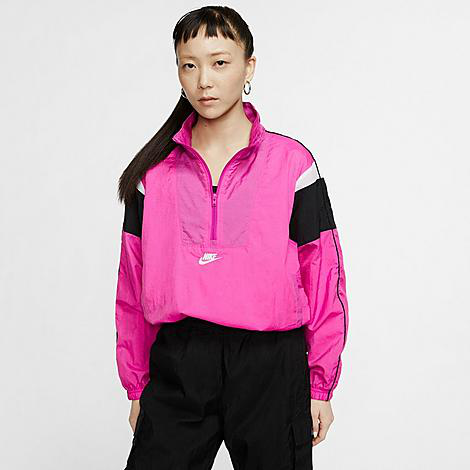women's nike sportswear woven heritage wind jacket