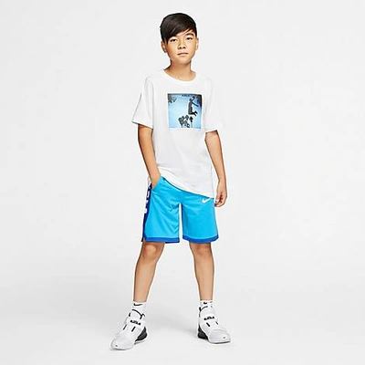 Shop Nike Boys' Dri-fit Elite Basketball Shorts In Blue
