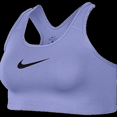 Shop Nike Women's Swoosh Medium-support Sports Bra (plus Size) In Purple