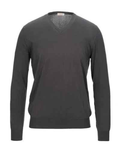 Shop Altea Man Sweater Lead Size L Cotton In Grey