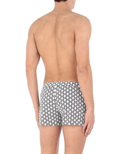 Shop Balmain Swim Trunks In White