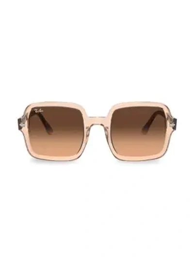 Shop Ray Ban Rb218853 53mm Square Sunglasses In Brown