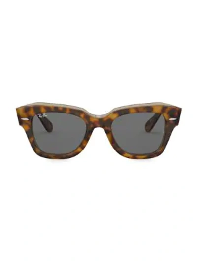 Shop Ray Ban Rb2186 49mm Tortoiseshell Wayfarer Sunglasses In Havana