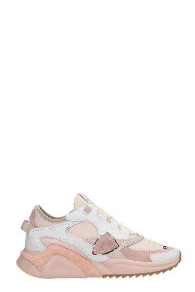 Shop Philippe Model Eze L Sneakers In Rose-pink Tech/synthetic