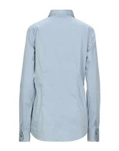 Shop Aglini Solid Color Shirts & Blouses In Light Grey