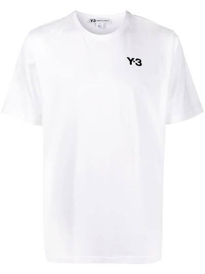 Shop Y-3 Crew Neck Logo T-shirt In White