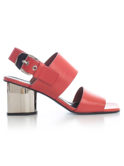 Shop Proenza Schouler Open-toe Leather Sandals In Red