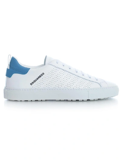 Shop Dsquared2 Leather Sneakers In White
