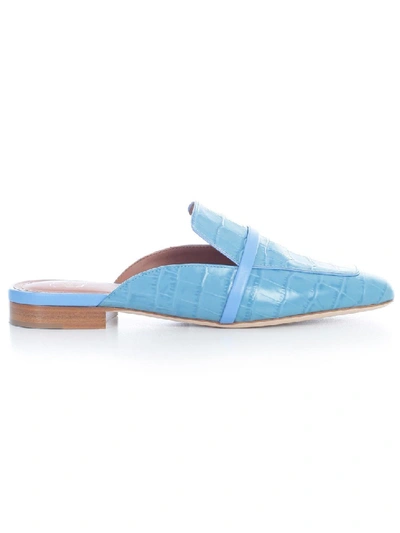 Shop Malone Souliers Jada Leather Mules In Blue