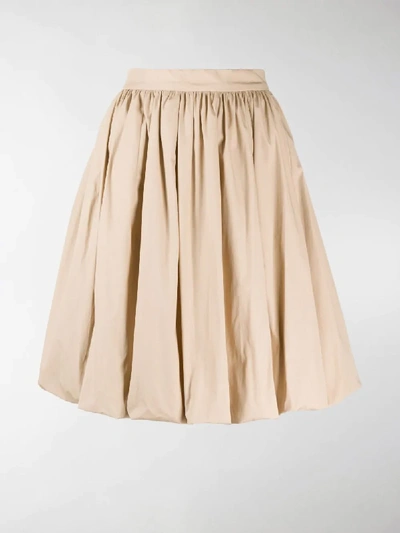 Shop Patou Puffball Hem Skirt In Neutrals