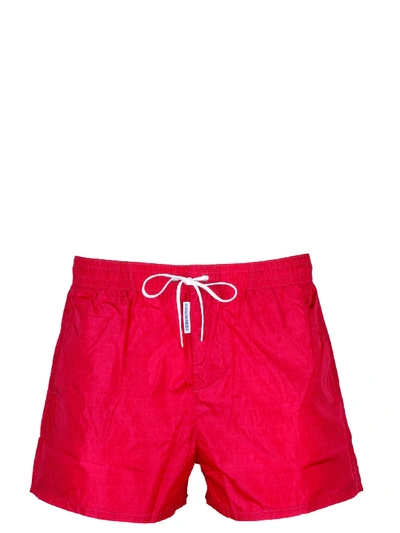 Dsquared2 Red Polyester Trunks In Red