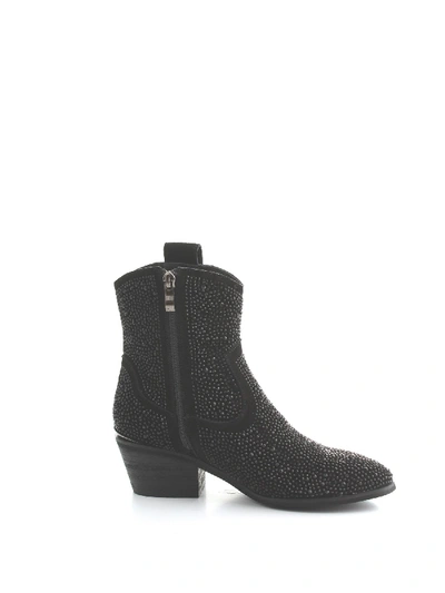 Shop Alma En Pena Black Leather Ankle Boots