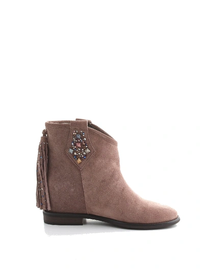 Shop Alma En Pena Beige Suede Ankle Boots