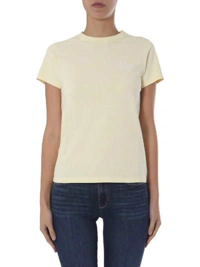 Shop Apc Yellow Cotton T-shirt