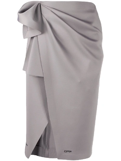 Shop Off-white Grey Polyamide Skirt