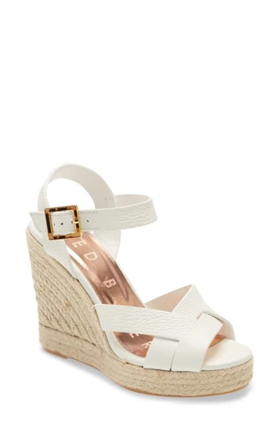 Shop Ted Baker Sellana Sandal In White Leather