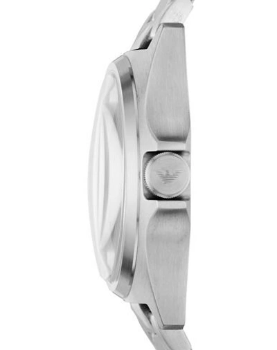 Shop Emporio Armani Man Wrist Watch Silver Size - Stainless Steel