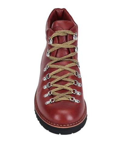 Shop Fracap Ankle Boots In Brick Red