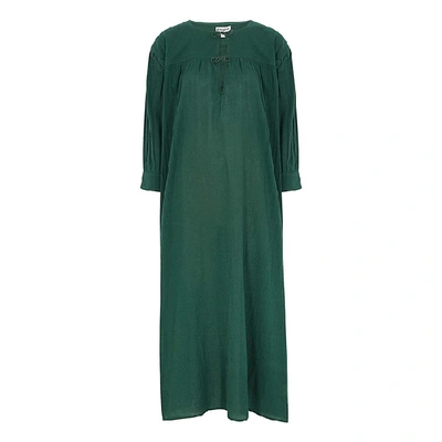 Shop Gimaguas Capri Dark Green Cotton Midi Dress