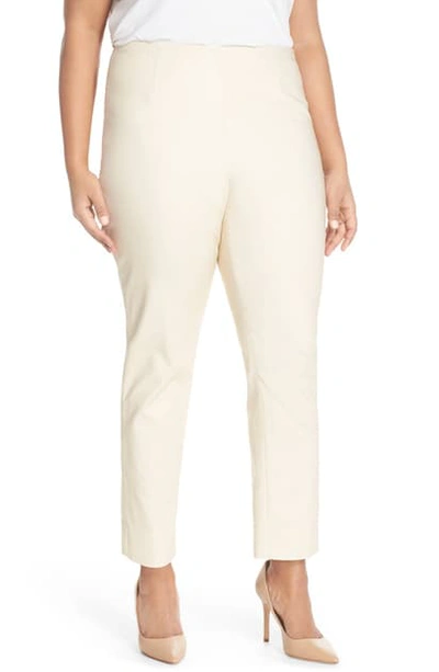 Shop Nic + Zoe 'perfect' High Rise Side Zip Pants In Sandshell
