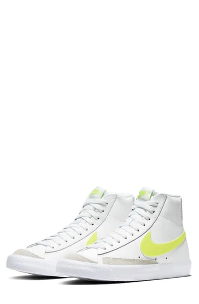 Shop Nike Blazer Mid '77 Sneaker In White/ Lemon Venom/ Platinum