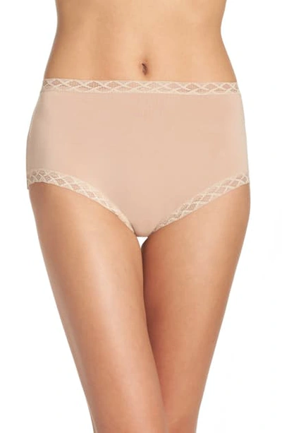 Shop Natori Bliss Cotton Full Brief In Cafe