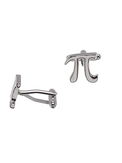 Shop Saks Fifth Avenue Pi Symbol Silvertone Cufflinks