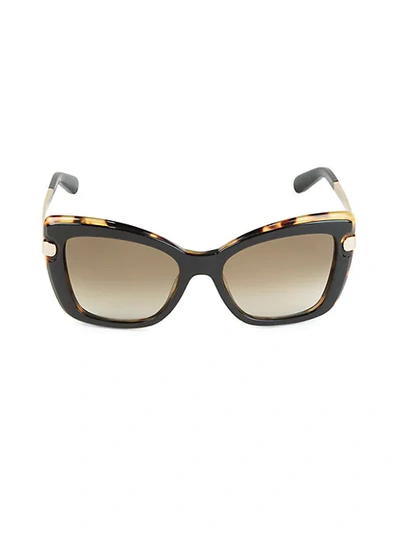 Shop Ferragamo Women's 54mm Cat Eye Sunglasses In Black